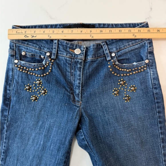 Flavio Castellani Blue Embellished Jeans size 8 - Picture 8 of 8